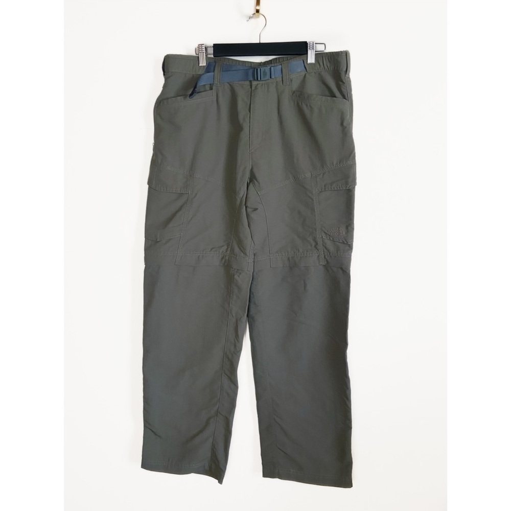 The North Face Olive Green Convertible Hiking Pants 9.5” Shorts Mens size L